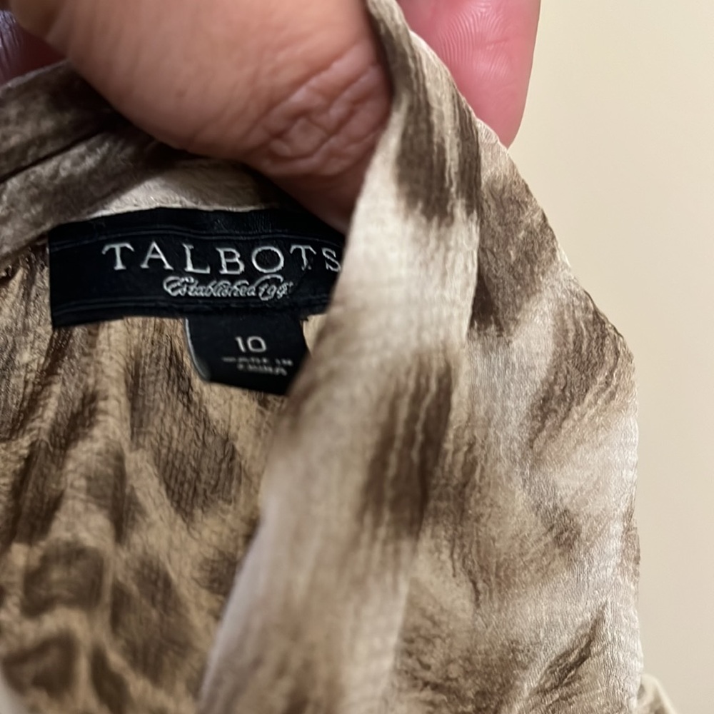 Talbots Leopard Print Blouse. Size 10 - image 3